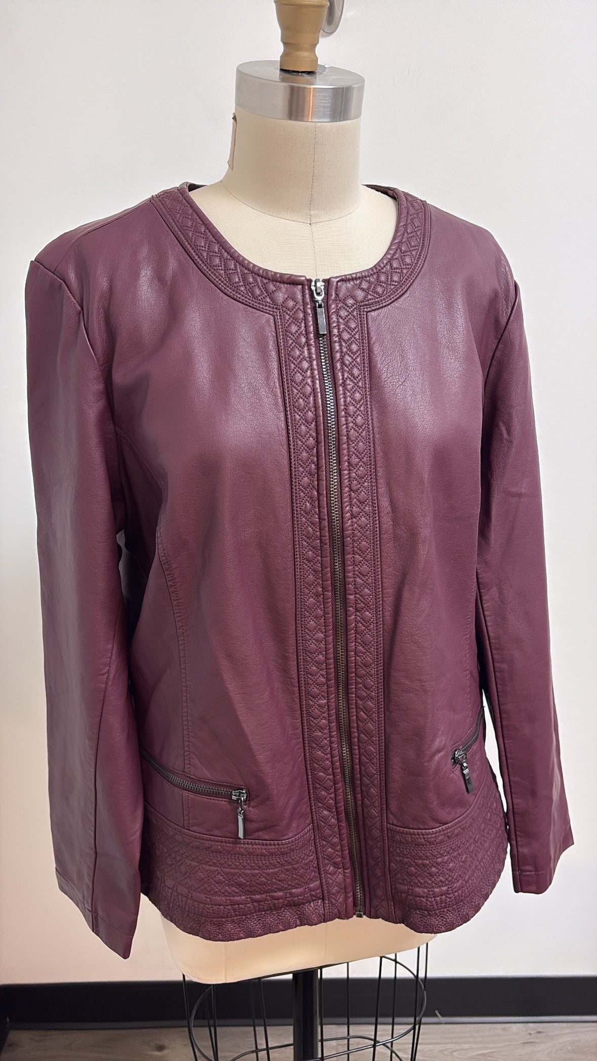 Christopher & Banks Faux Leather Jacket, XL