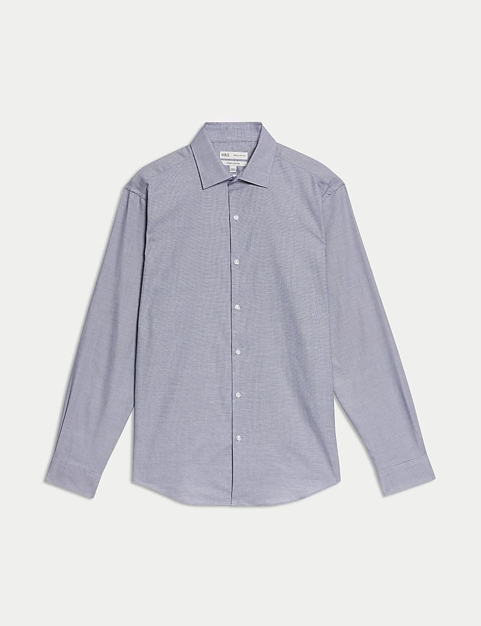 Regular Fit Easy Iron Pure Cotton Textured Shirt