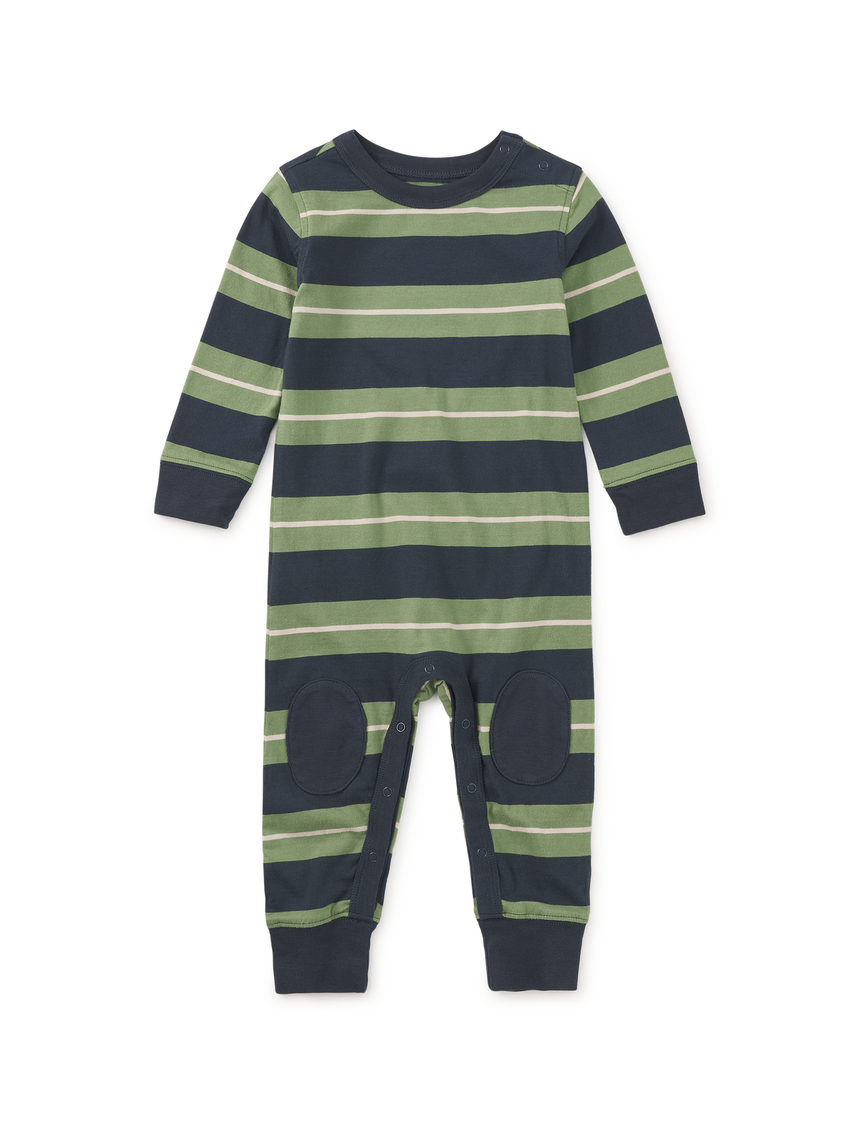 Stripe Knee Patch Baby Romper