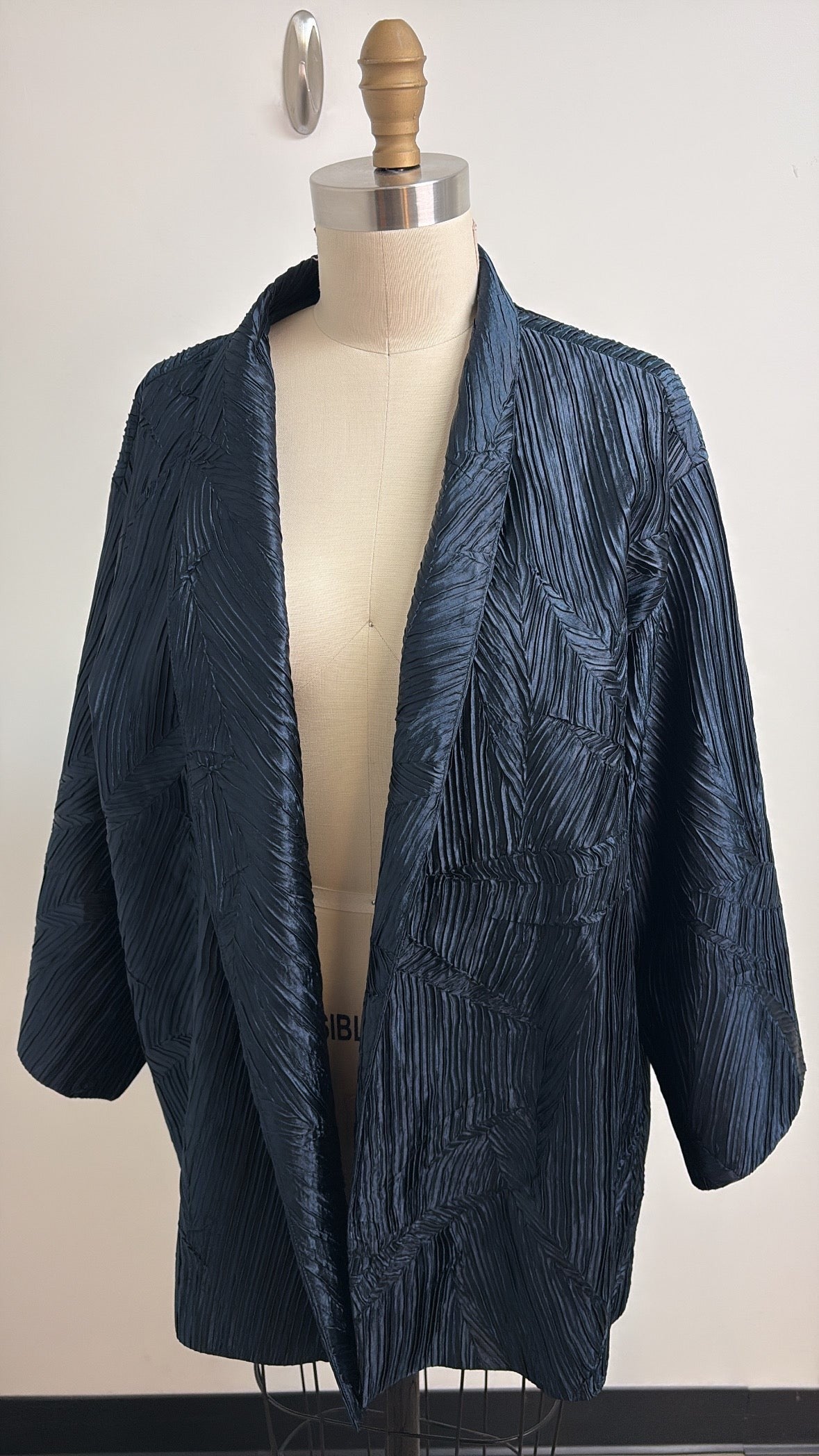 New Chico's Travelers Pleated India Ink Jacket, XL