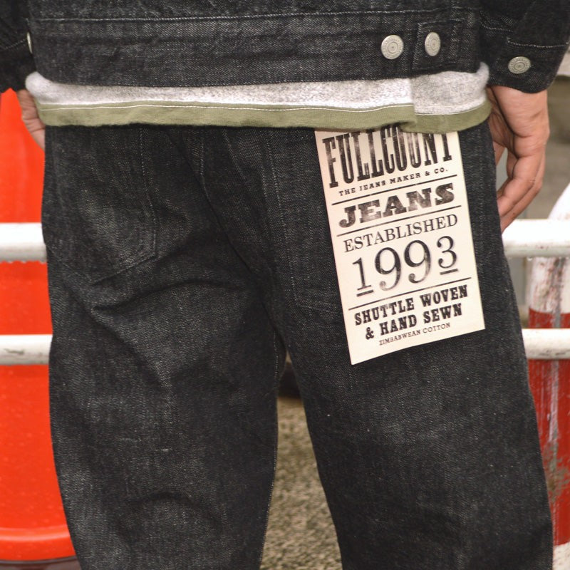 FULL COUNT "1101BK" Straight Black Denim