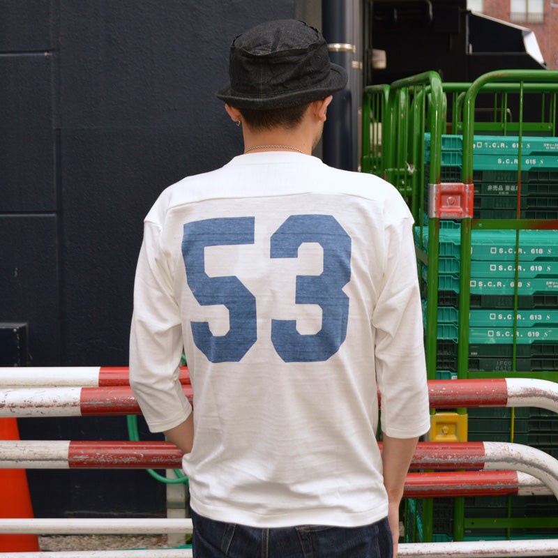 WARE HOUSE "4063 BLUE DEVILS" 3/4 Sleeve Football Tee