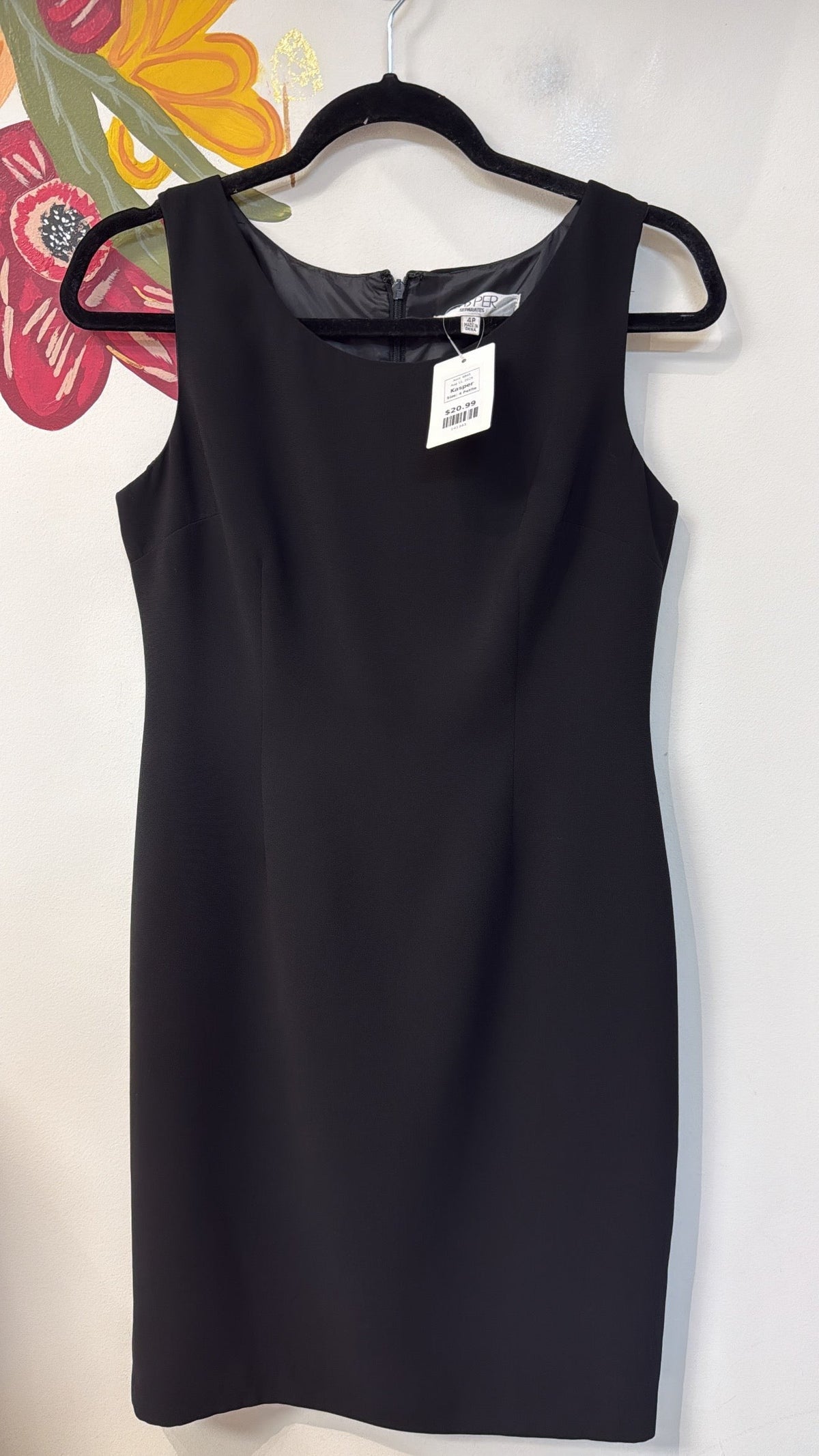 Kasper Black Dress, 4 Petite