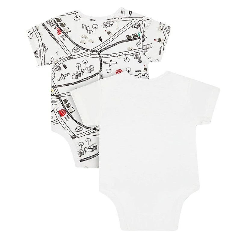 Mothercare Baby Boys Little City Short Sleeve Bodysuits - 5 Pack