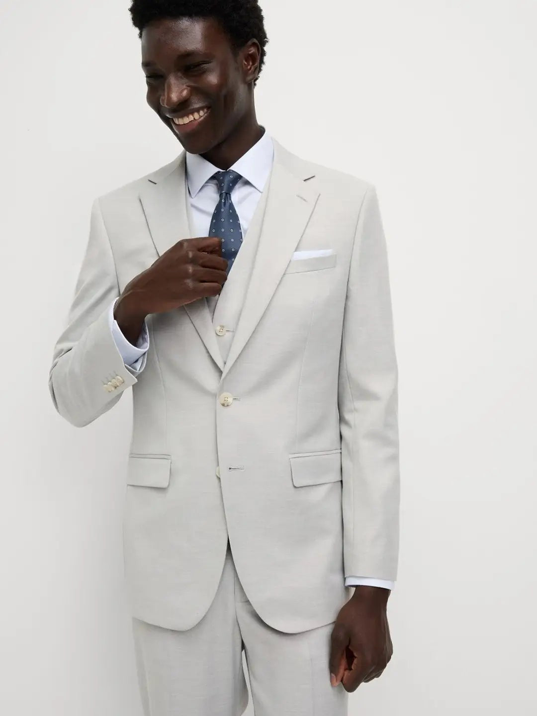 Regular Fit Stretch Suit Jacket And Trouser Set