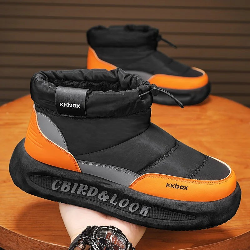 Men's Winter Velvet Ankle Boots, Warm Stylish Winter Shoes