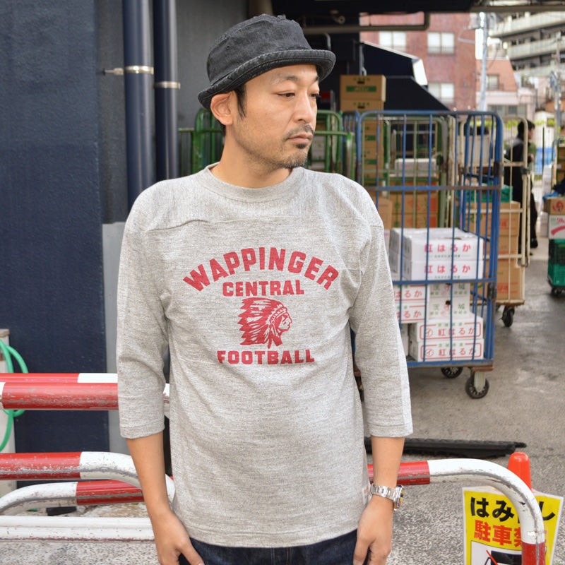 WARE HOUSE "4063 WAPPINGR" 3/4 Sleeve Football Tee