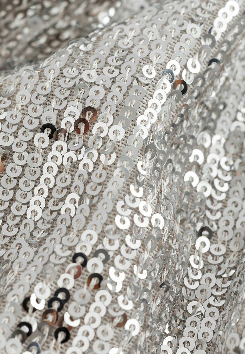 Silver Sequin Regular Fit Blazer Dress