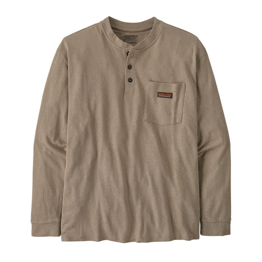 Men's Long-Sleeved Work Henley Pocket Tee