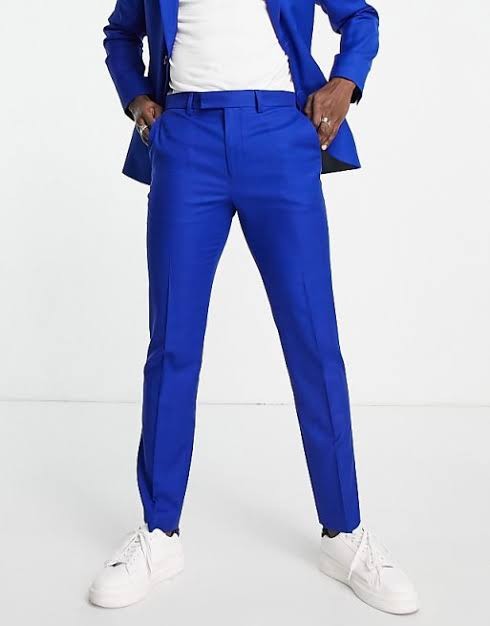 Slim Suit Pants in Blue
