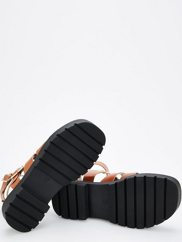 V by Very Gladiator Chunky Sandal - Tan